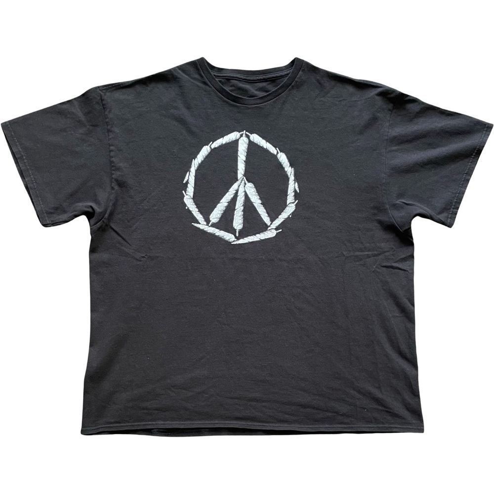 Black T-Shirt with Peace Symbol